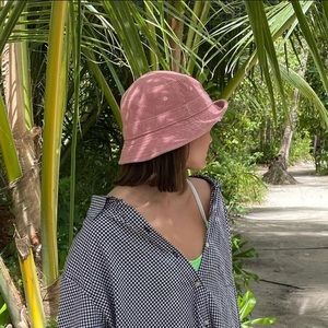 NWT Urban Outfitters Acid Wash Corduroy Bucket Hat Pink